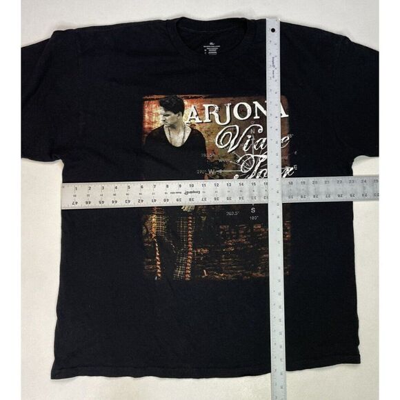 Arjona Viaje Tour Graphic T-shirt Men XL Black Short Sleeve Music - Picture 6 of 6